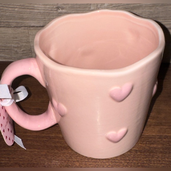 Super Cute Pink Ceramic Mug with Hearts 💕 Perfect Valentines Day - NEW - Picture 4 of 11